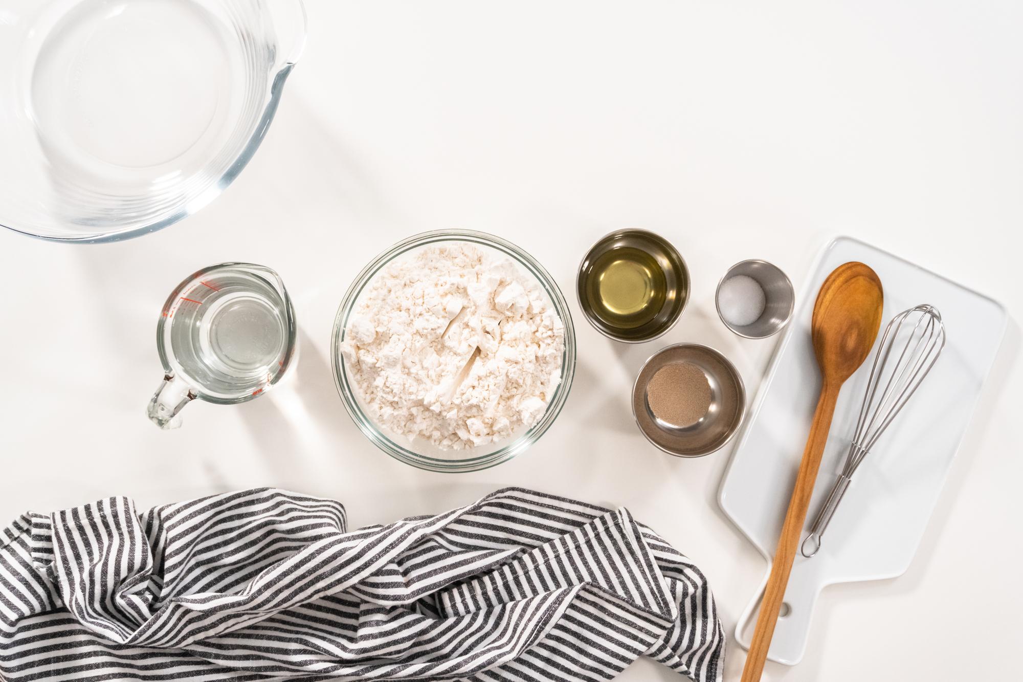 A calm kitchen workspace with utensils